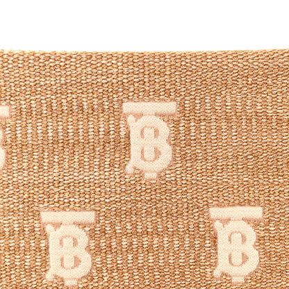Burberry Raffia TB Duncan Pouch Natural Beige 7 of 9