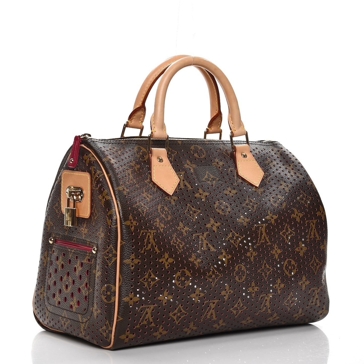 Monogram Perforated Speedy 30 Fuchsia