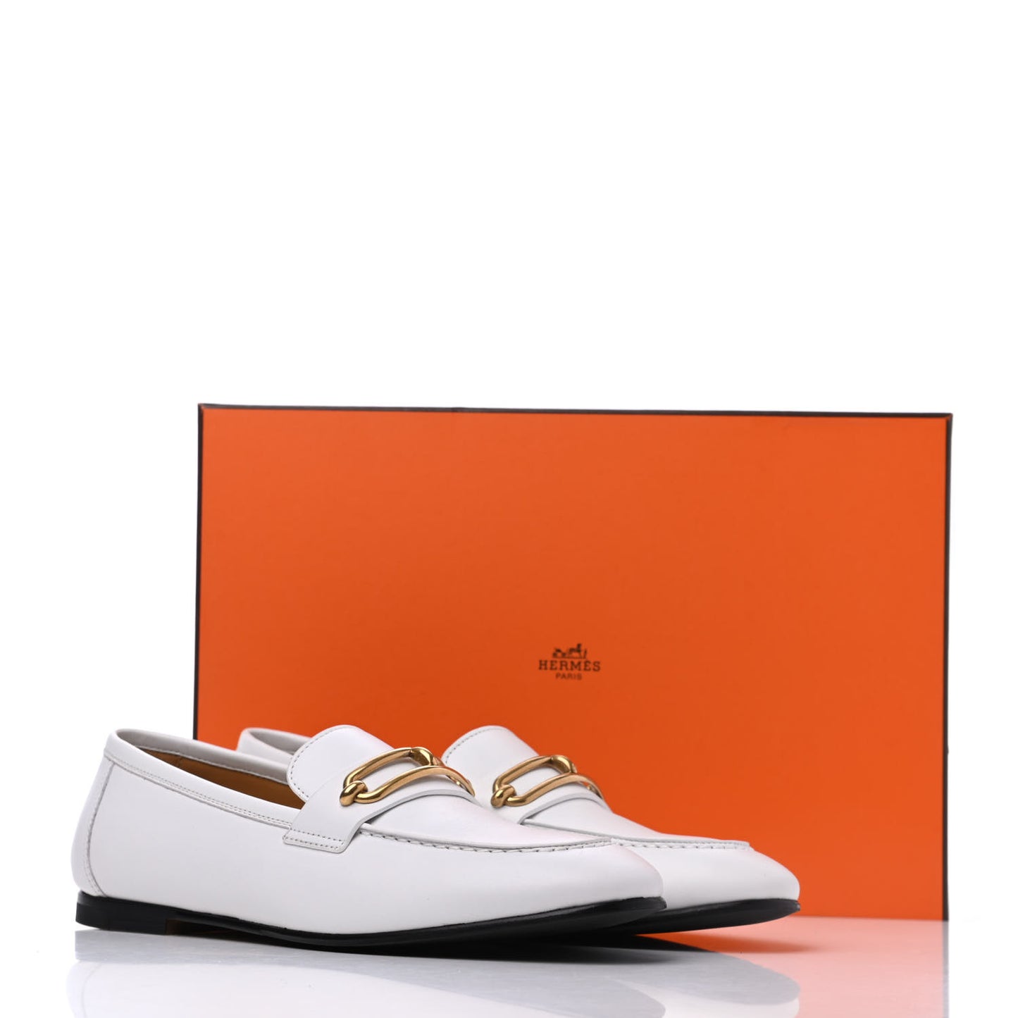 Calfskin Womens Colette Loafers 37.5 White