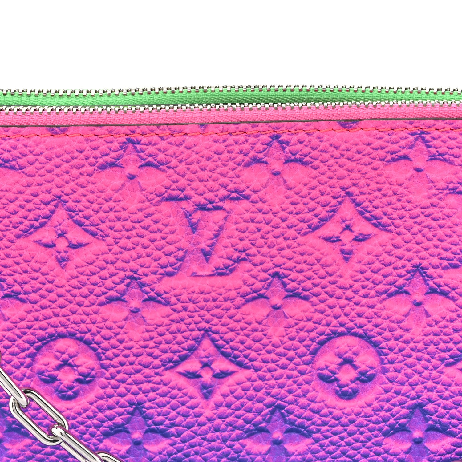 Louis Vuitton Taurillon Illusion Trio Pouch Bleu Rose 8 of 13