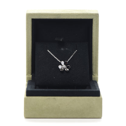 Van Cleef & Arpels 18K White Gold Diamond Mini Frivole Pendant Necklace 6 of 6