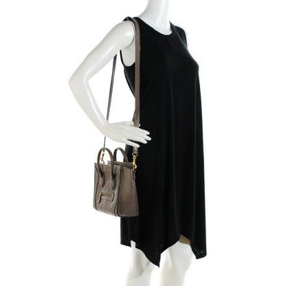 Celine Python Nano Luggage Grey 2 of 12