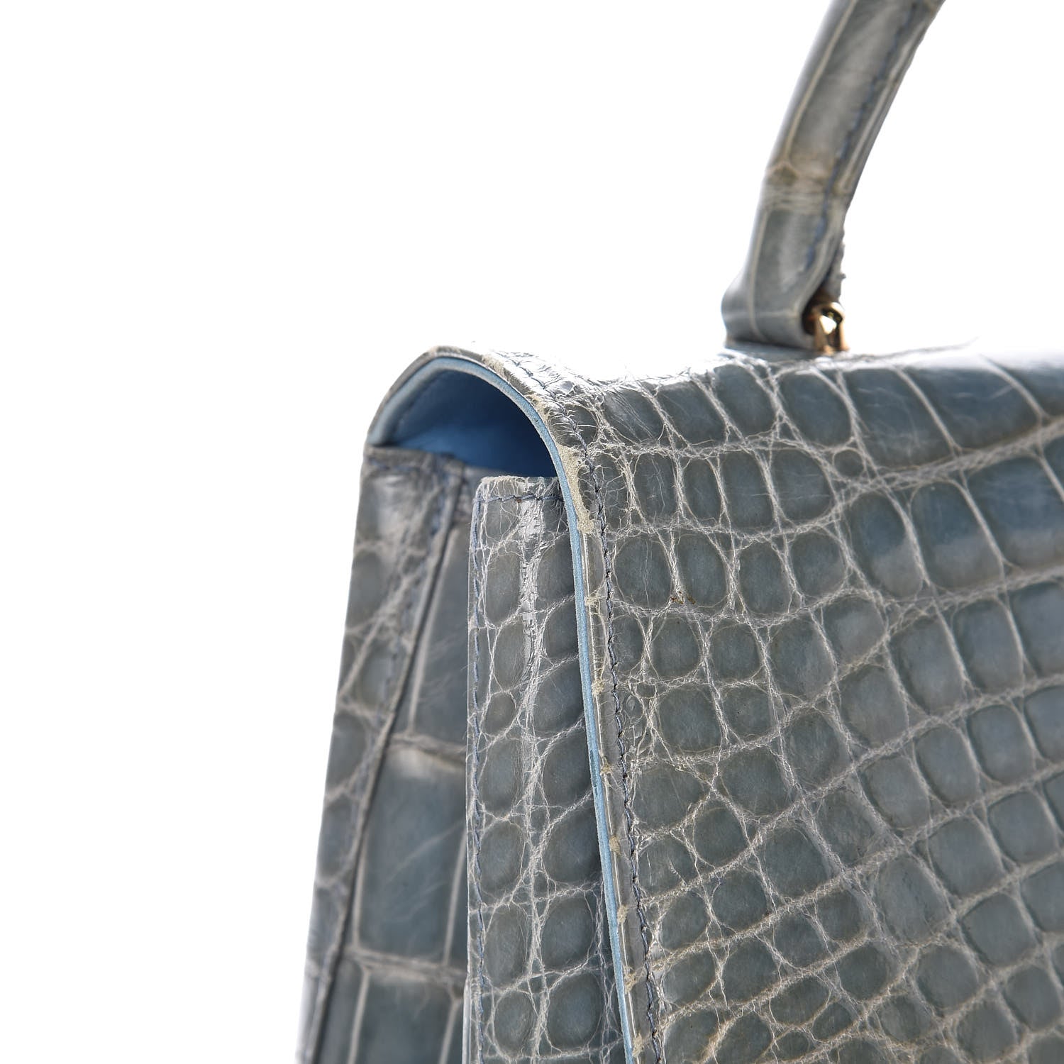 Chanel Alligator Jumbo Kelly Flap Blue 14 of 19