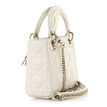 Christian Dior Lambskin Cannage Mini Lady Dior White 3 of 10