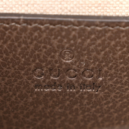 Gucci Monogram Jumbo GG Textured Dollar Calfskin Web Small Ophidia Chain Shoulder Bag Camel Ebony New Acero 6 of 13
