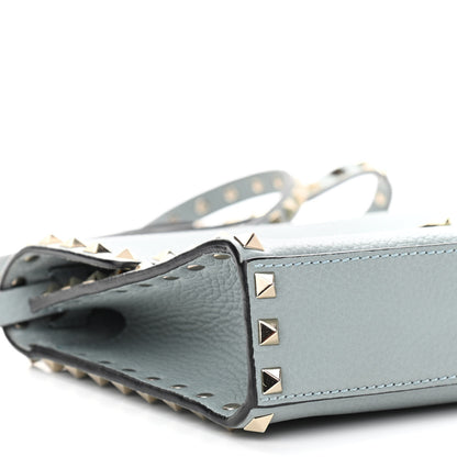 Valentino Garavani Pebbled Calfskin Medium Rockstud Flip Lock Crossbody Bag Nube 9 of 11