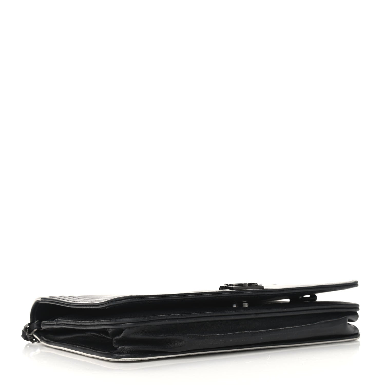 Chanel Lambskin Boy Wallet on Chain WOC So Black 4 of 17