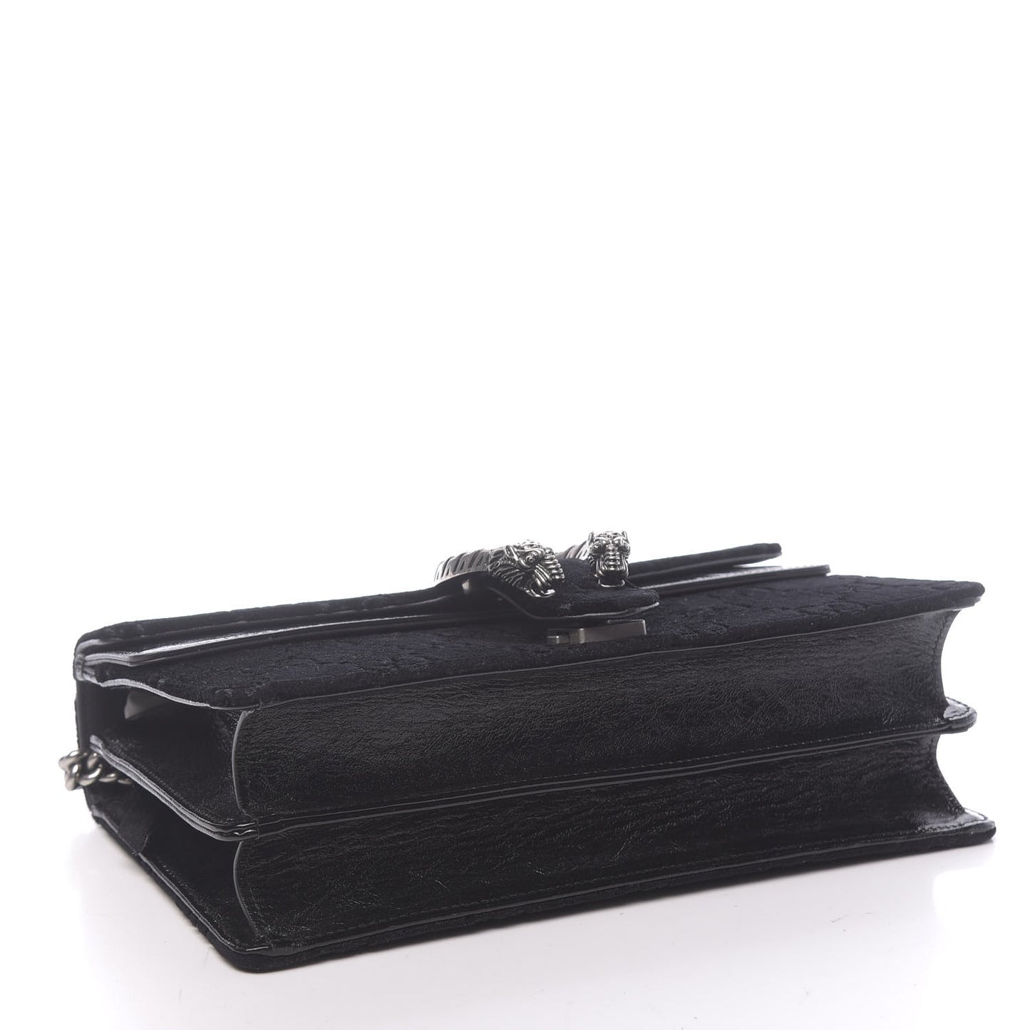 Velvet GG Monogram Small Dionysus Shoulder Bag Black