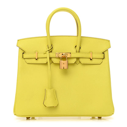 Hermes Epsom Birkin 25 Lime 1 of 11