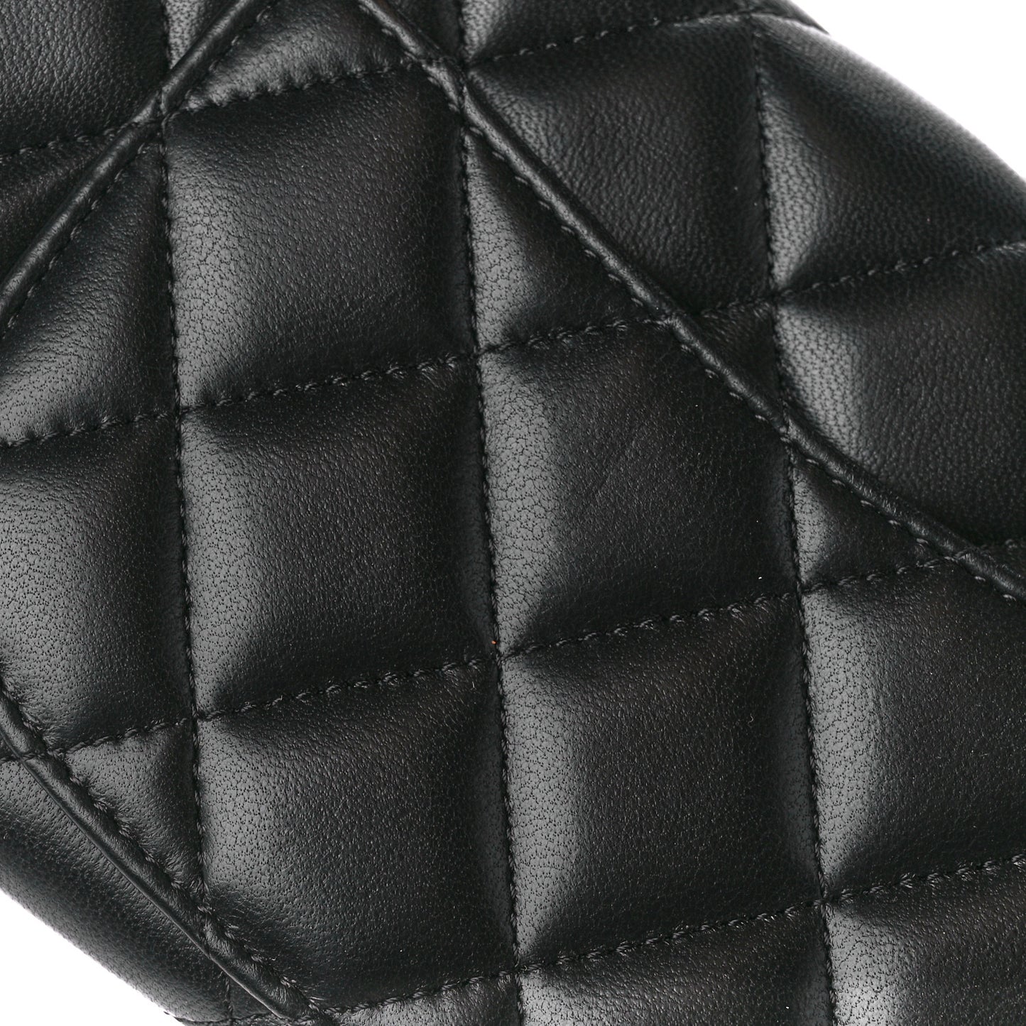 Lambskin Quilted Large Gusset Flap Wallet So Black