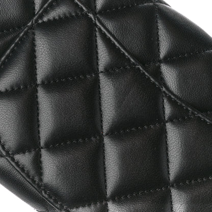 Chanel Lambskin Quilted Large Gusset Flap Wallet So Black 14 of 15