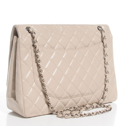 Chanel Caviar Maxi Single Flap Ecru 3 of 9