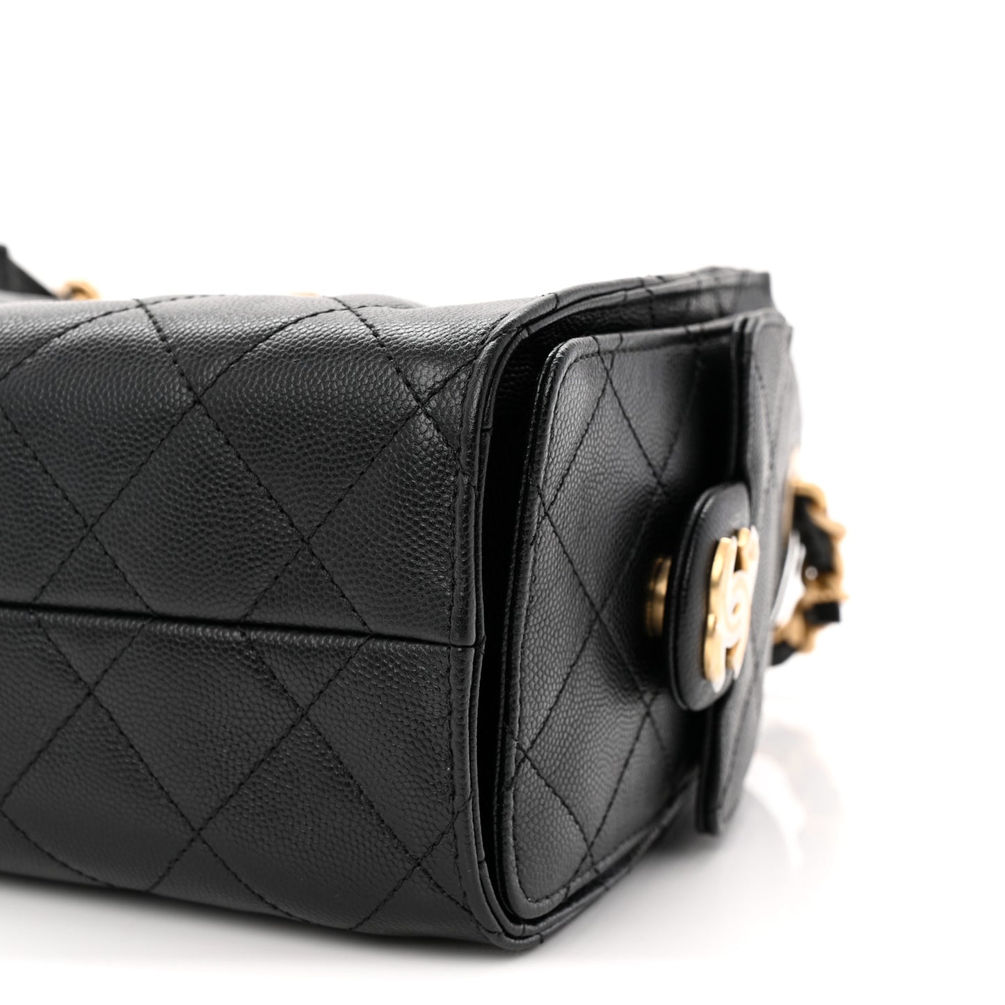 Caviar Quilted Mini Chanel 25 Handbag Black