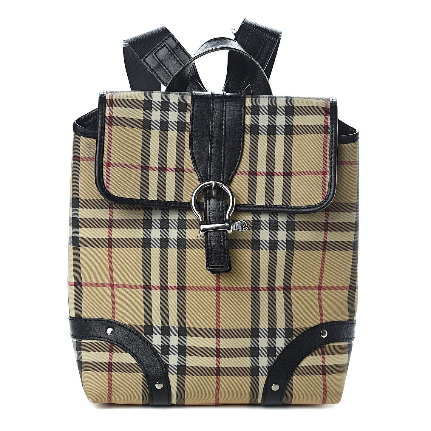 Canvas House Check Backpack Black