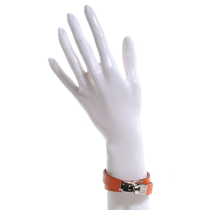 Hermes Epsom Kelly Double Tour Bracelet S Orange 2 of 6