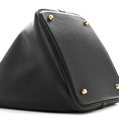 Hermes Taurillon Clemence Picotin Lock 22 MM  Black 9 of 15