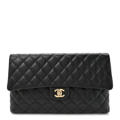 Chanel Caviar Quilted Flap Clutch Black 1 of 7