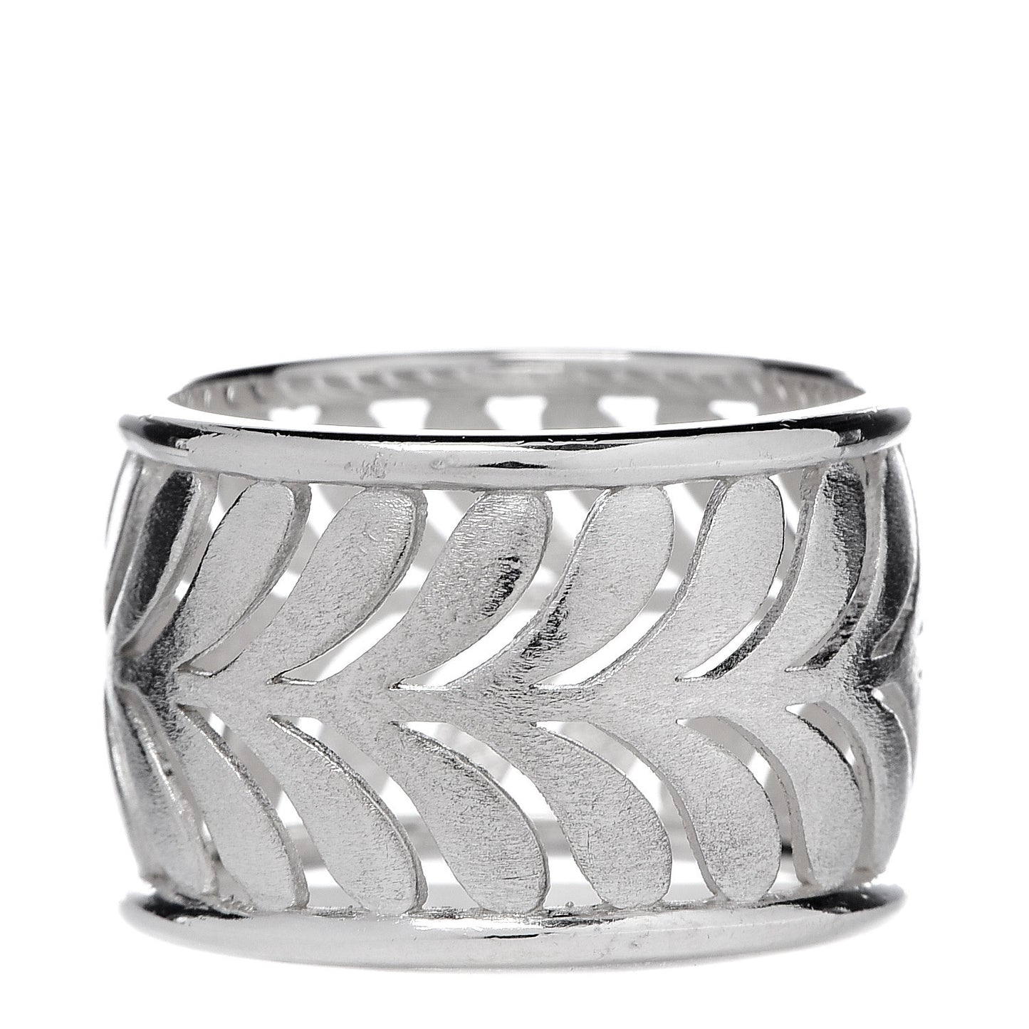 Sterling Silver Villa Paloma Palm Band Ring 50 5.25