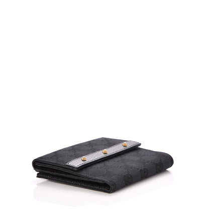 Gucci Monogram Studded French Flap Wallet Black 4 of 7