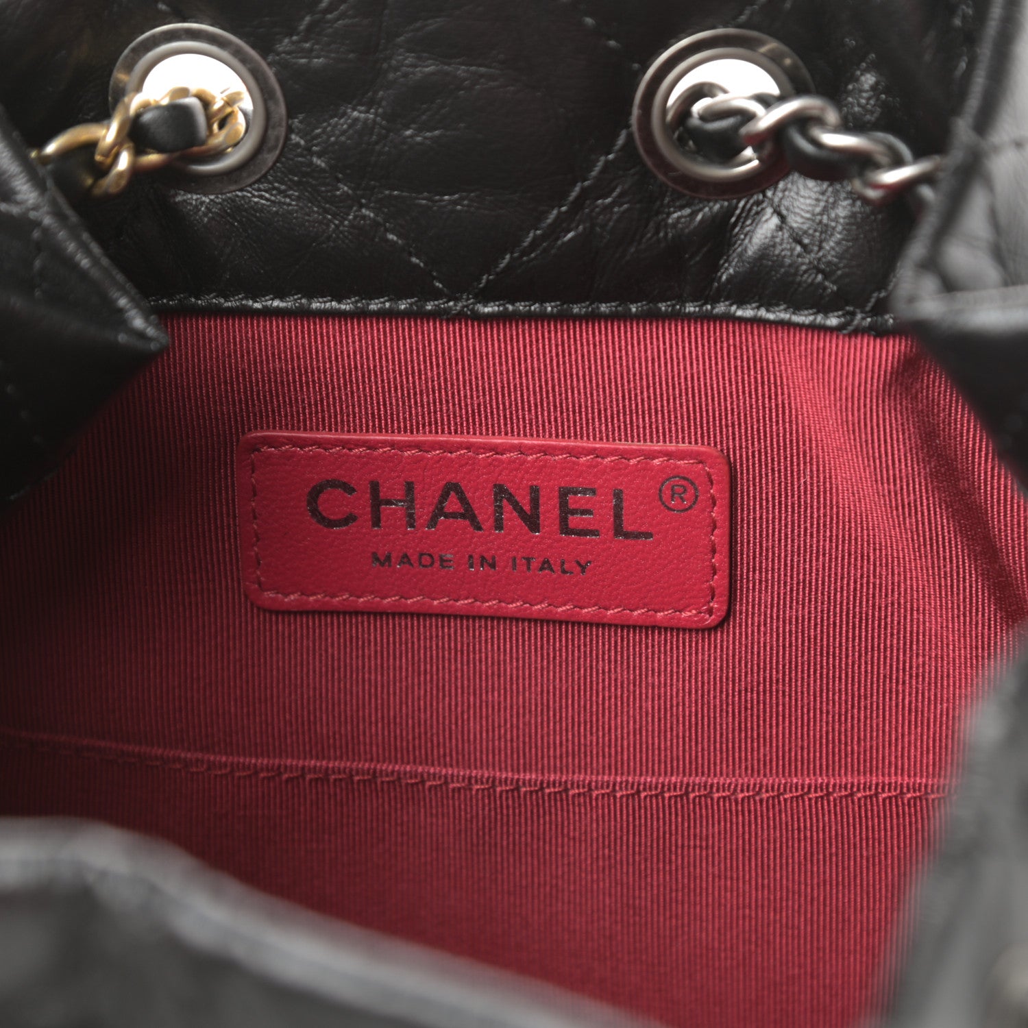 Chanel Aged Calfskin Quilted Small Gabrielle Backpack Black 6 of 11