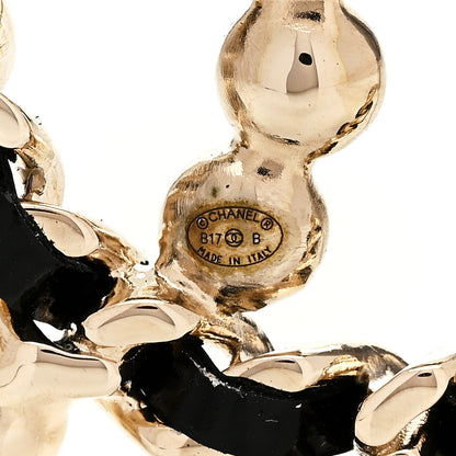 Chanel Lambskin Pearl CC Chain Brooch Black Gold 3 of 3