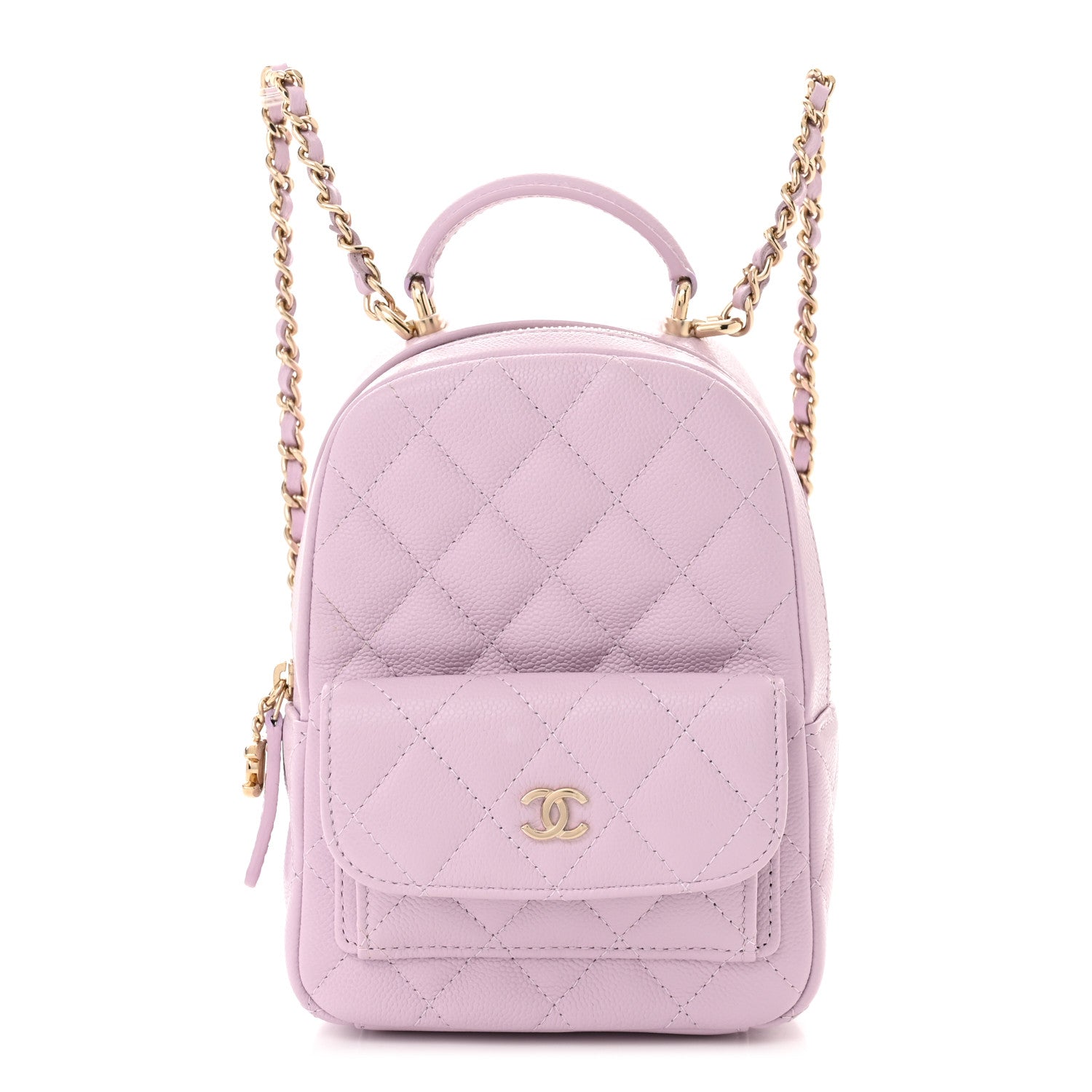Chanel Caviar Quilted CC Mini Classic Backpack Light Purple 1 of 12