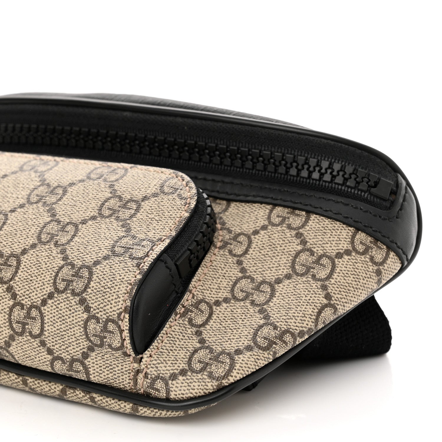Gucci GG Supreme Monogram Belt Bag Black 10 of 12