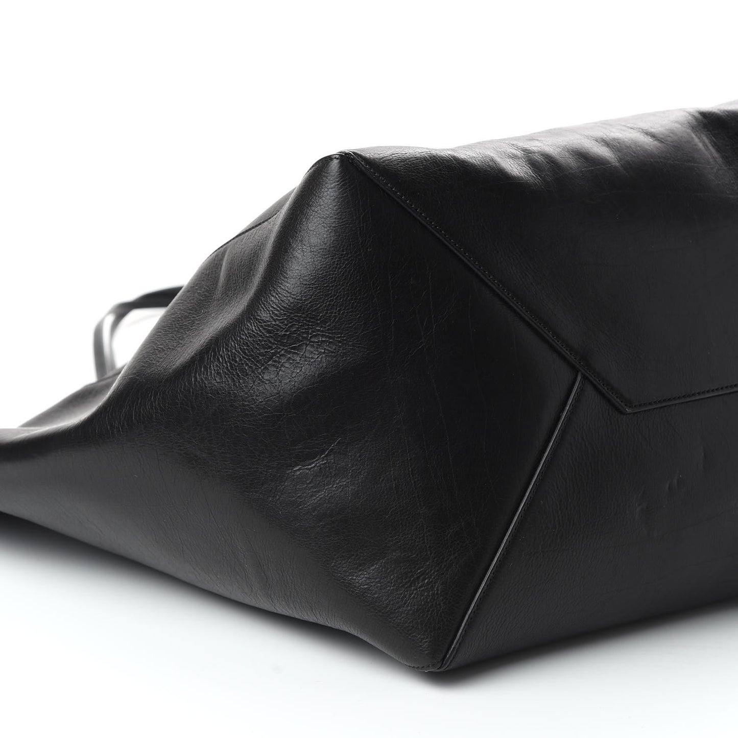 Calfskin Clasp Horizontal Cabas Black