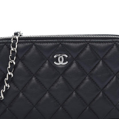 Chanel Lambskin Quilted Small Clutch With Chain Black 13 of 14