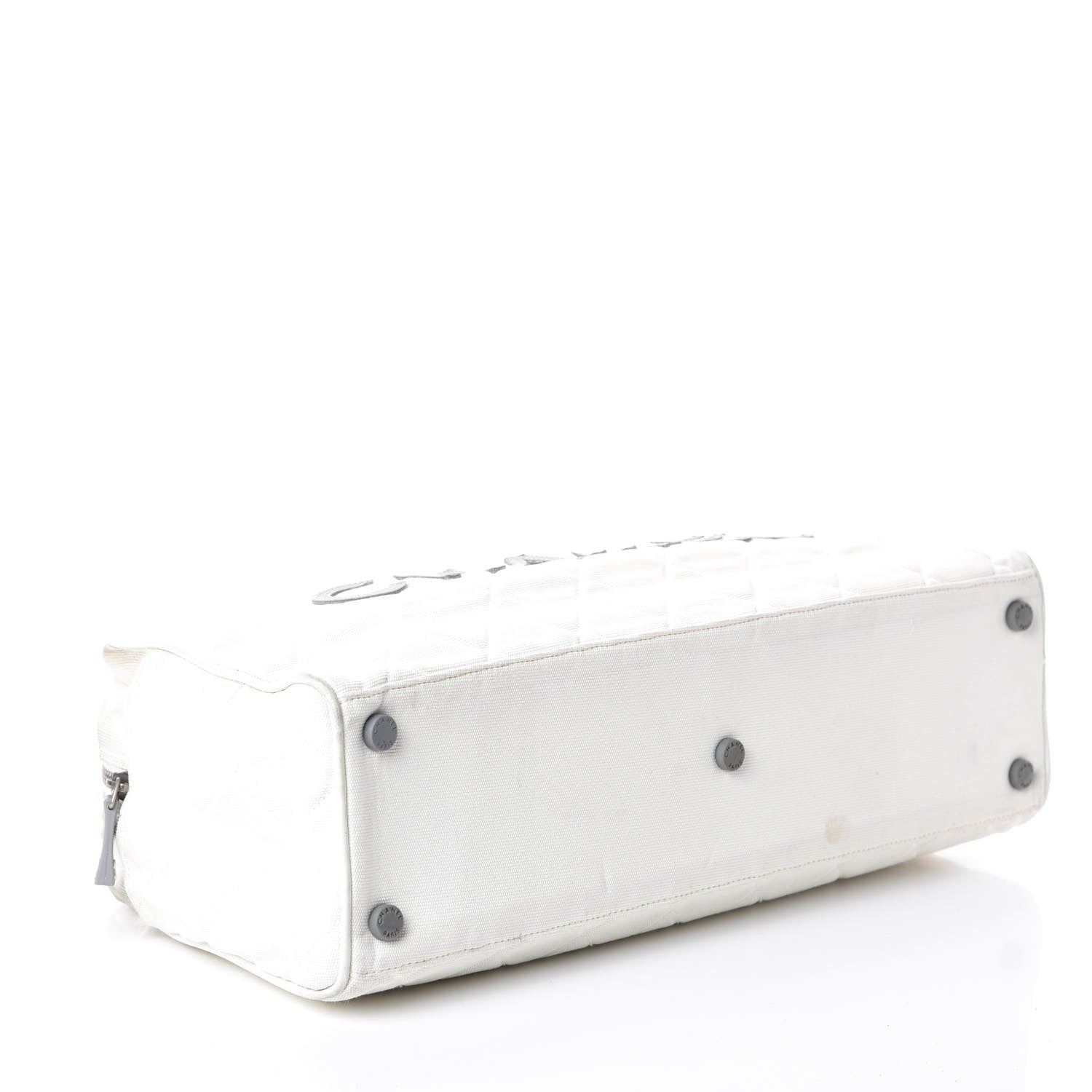 Chanel Canvas Quilted Bowler White 4 of 13