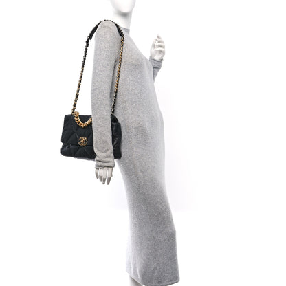 Chanel Lambskin Quilted Medium Chanel 19 Flap Black 2 of 10
