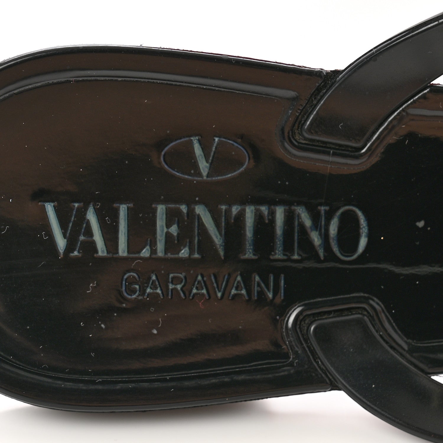 Valentino Garavani PVC Jelly Rockstud Bow Thong Sandals 37 Black 7 of 11