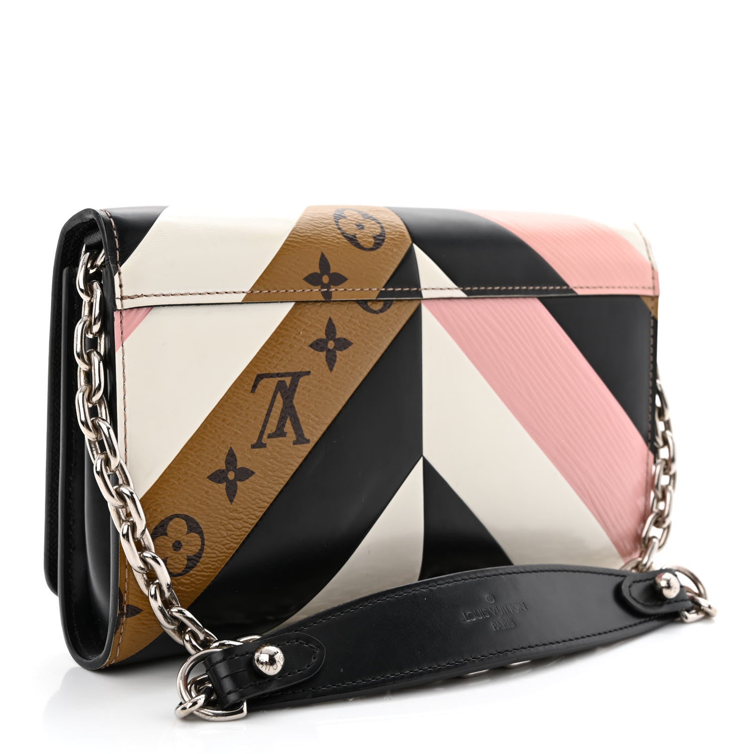 Louis Vuitton Epi Reverse Monogram Twist Chain Wallet Rose Ballerine 3 of 11