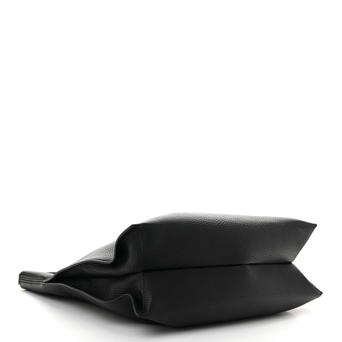Pebbled Calfskin Large Alix Padlock Zip Hobo Bag Black