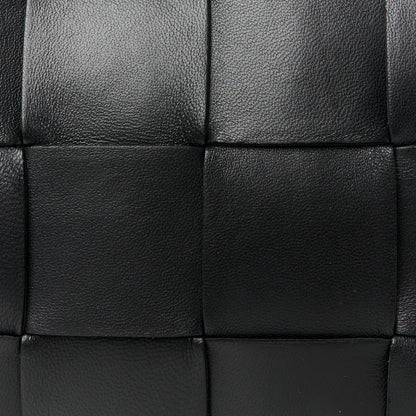 Bottega Veneta Lambskin Maxi Intrecciato Brick Cassette Bag Black 9 of 12