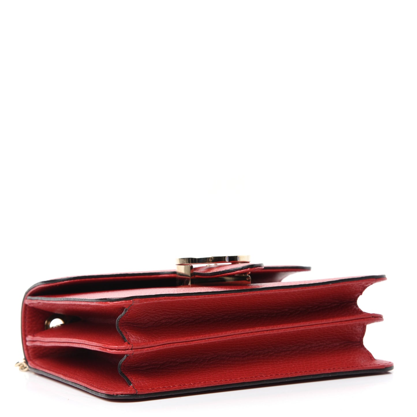 Dollar Calfskin Small Interlocking G Shoulder Bag Red