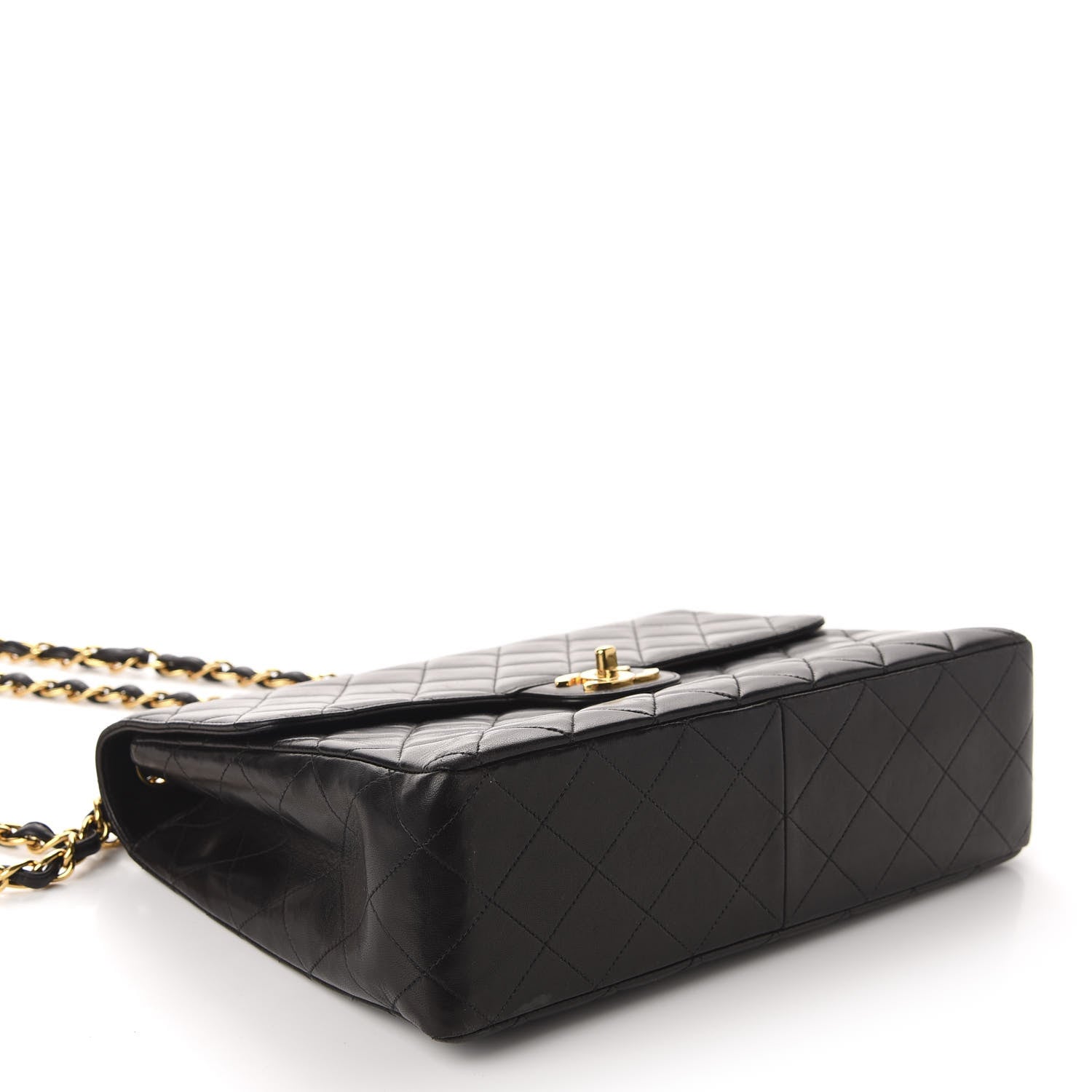 Chanel Lambskin Quilted Jumbo Single Flap Black 4 of 11
