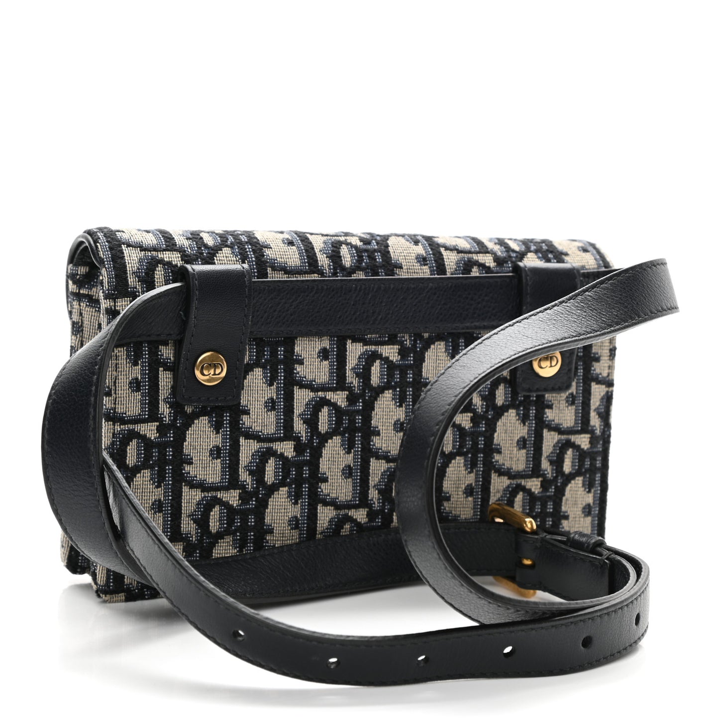 Oblique Saddle Belt Bag Blue