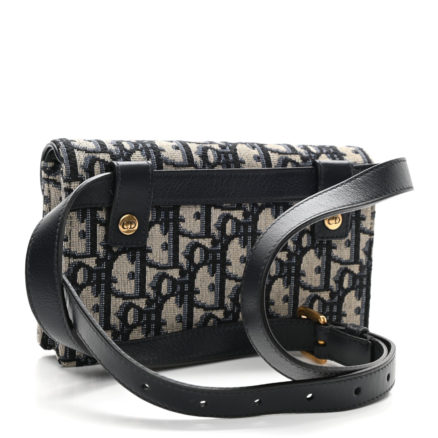 Christian Dior Oblique Saddle Belt Bag Blue 3 of 7