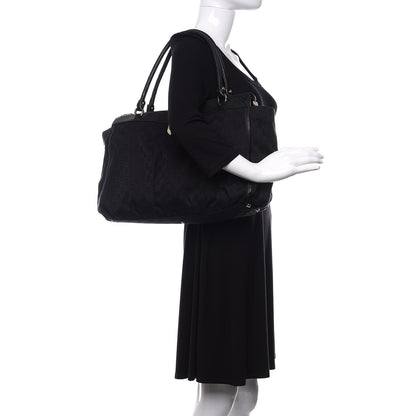 Gucci Monogram D Gold Tote Black 2 of 13