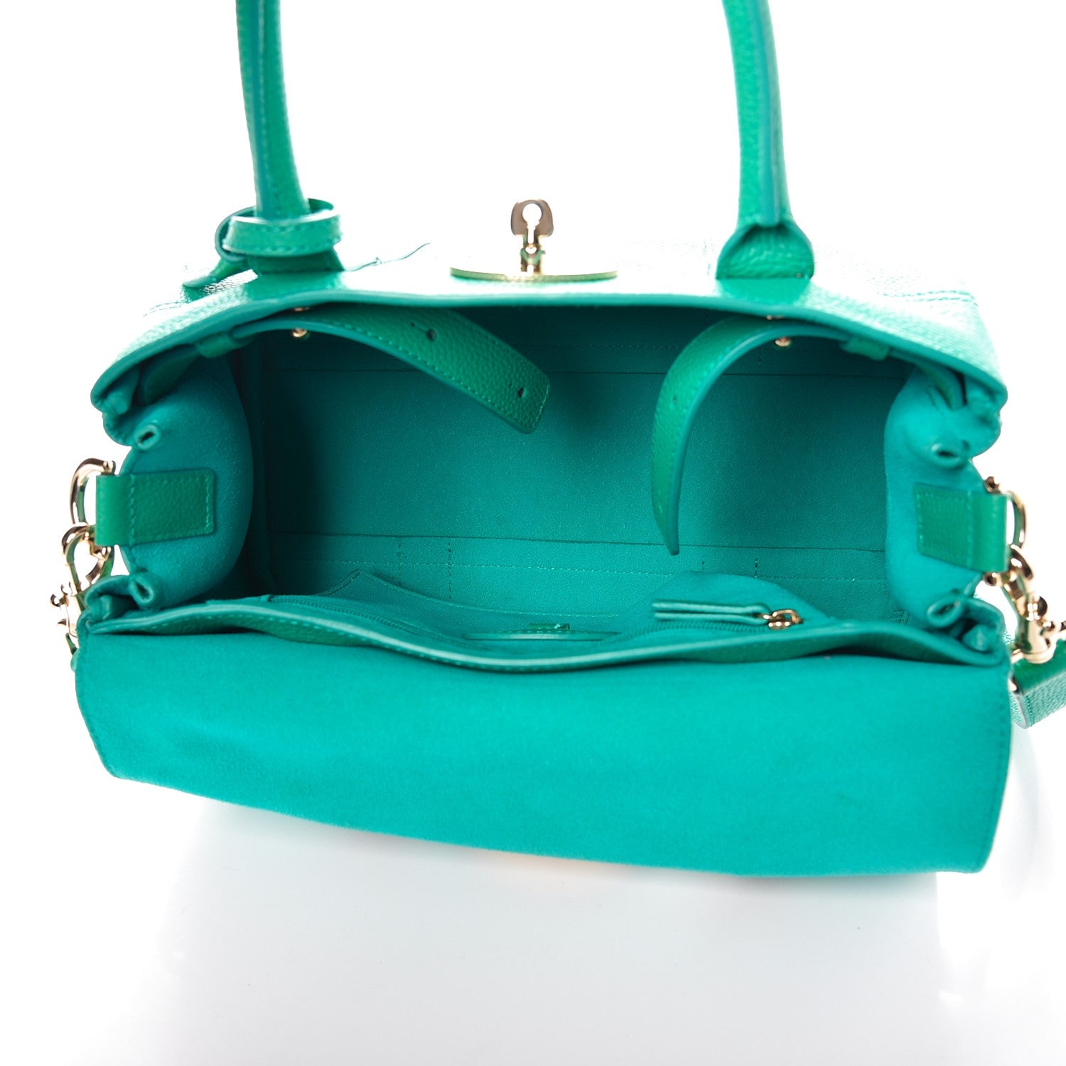 Mulberry Classic Grain Small Bayswater Satchel Aqua Green 5 of 7