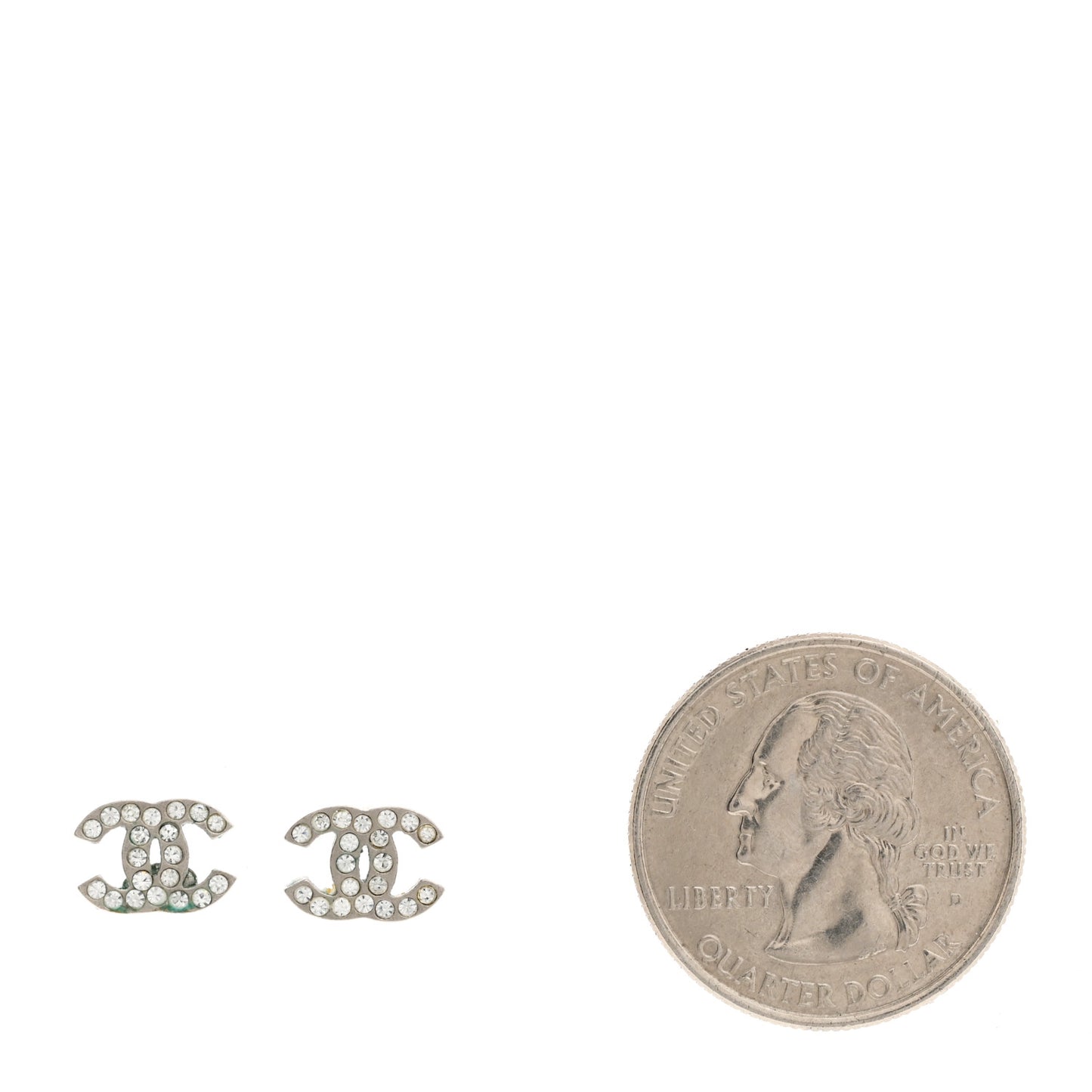 Crystal Mini Timeless CC Earrings Silver