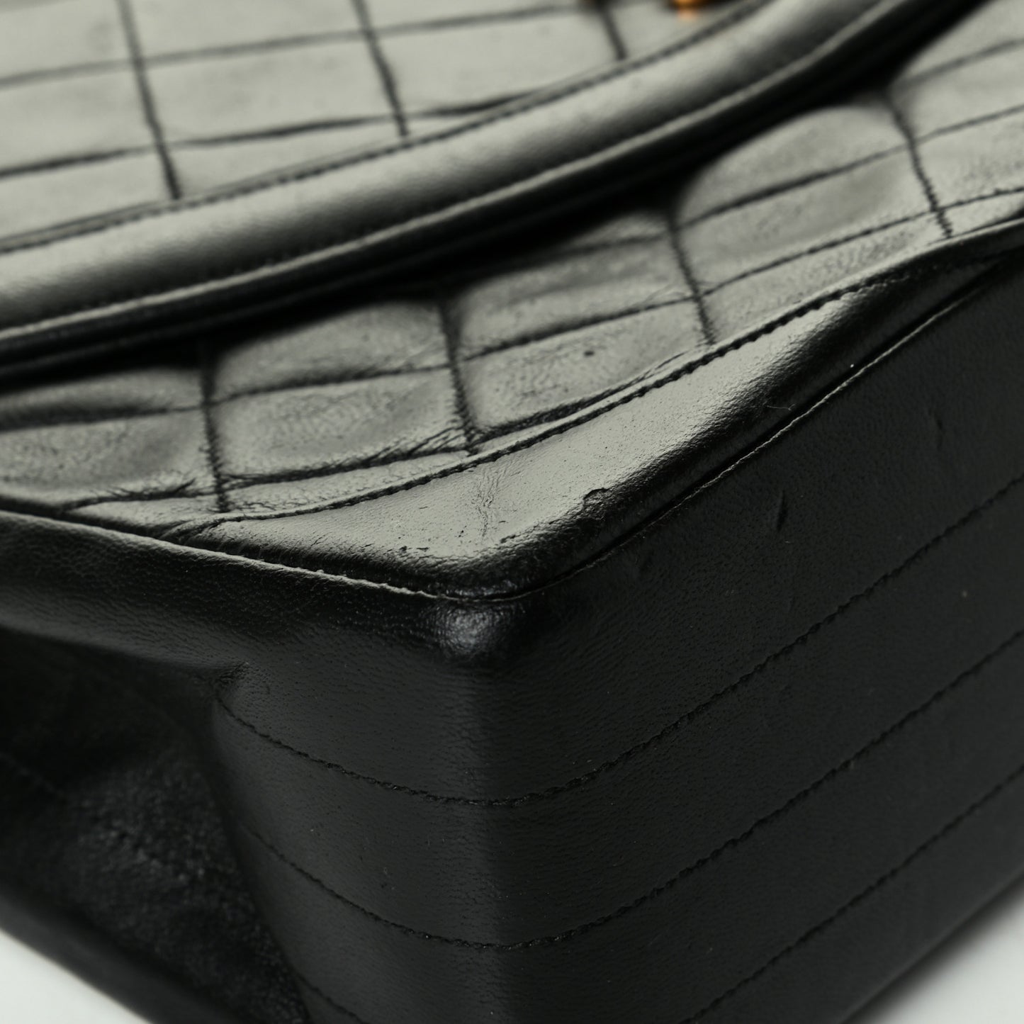Lambskin Quilted Medium Single Flap Black