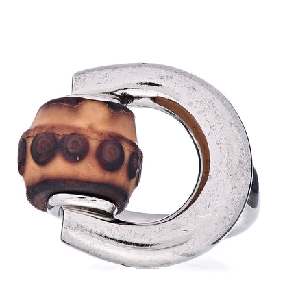 Gucci Sterling Silver Bamboo Horsebit Ring 52 6 1 of 5
