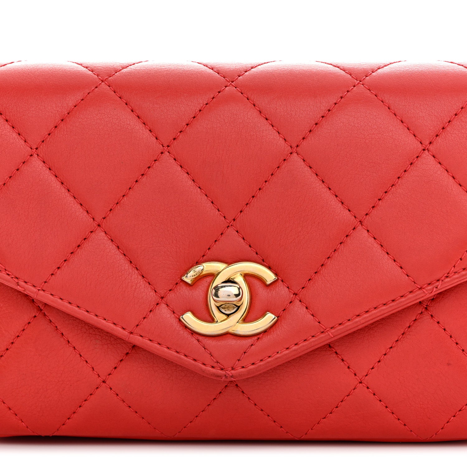 Chanel Calfskin Quilted Flap Waist Bag Red 8 of 13
