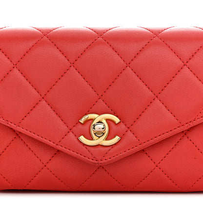 Chanel Calfskin Quilted Flap Waist Bag Red 8 of 13