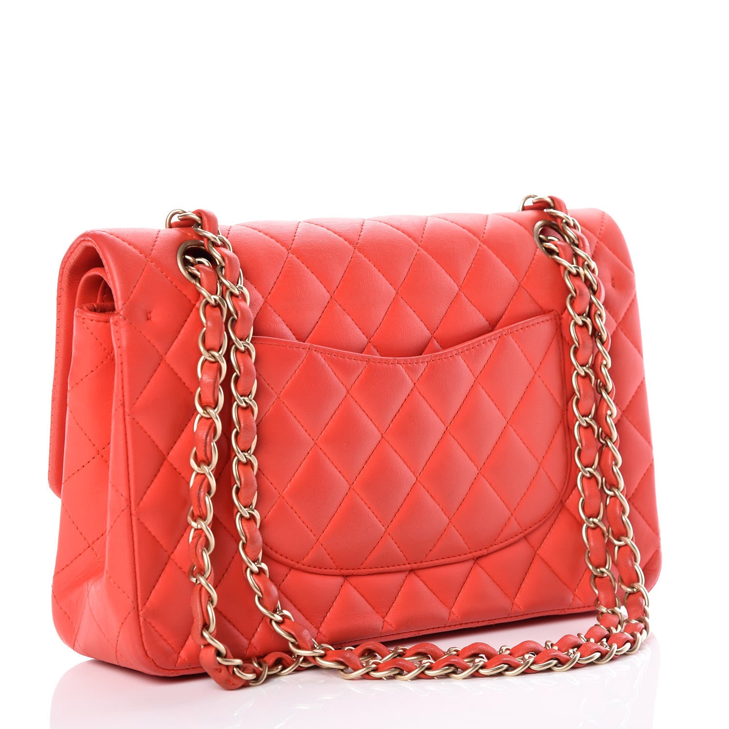Chanel Lambskin Quilted Medium Double Flap Red 4 of 15