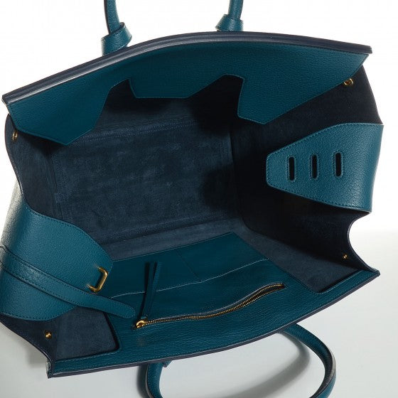 Celine Grained Calfskin Small Tie Knot Tote Denim 5 of 14