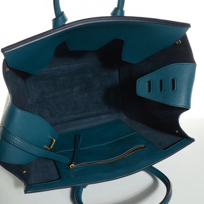 Celine Grained Calfskin Small Tie Knot Tote Denim 5 of 14