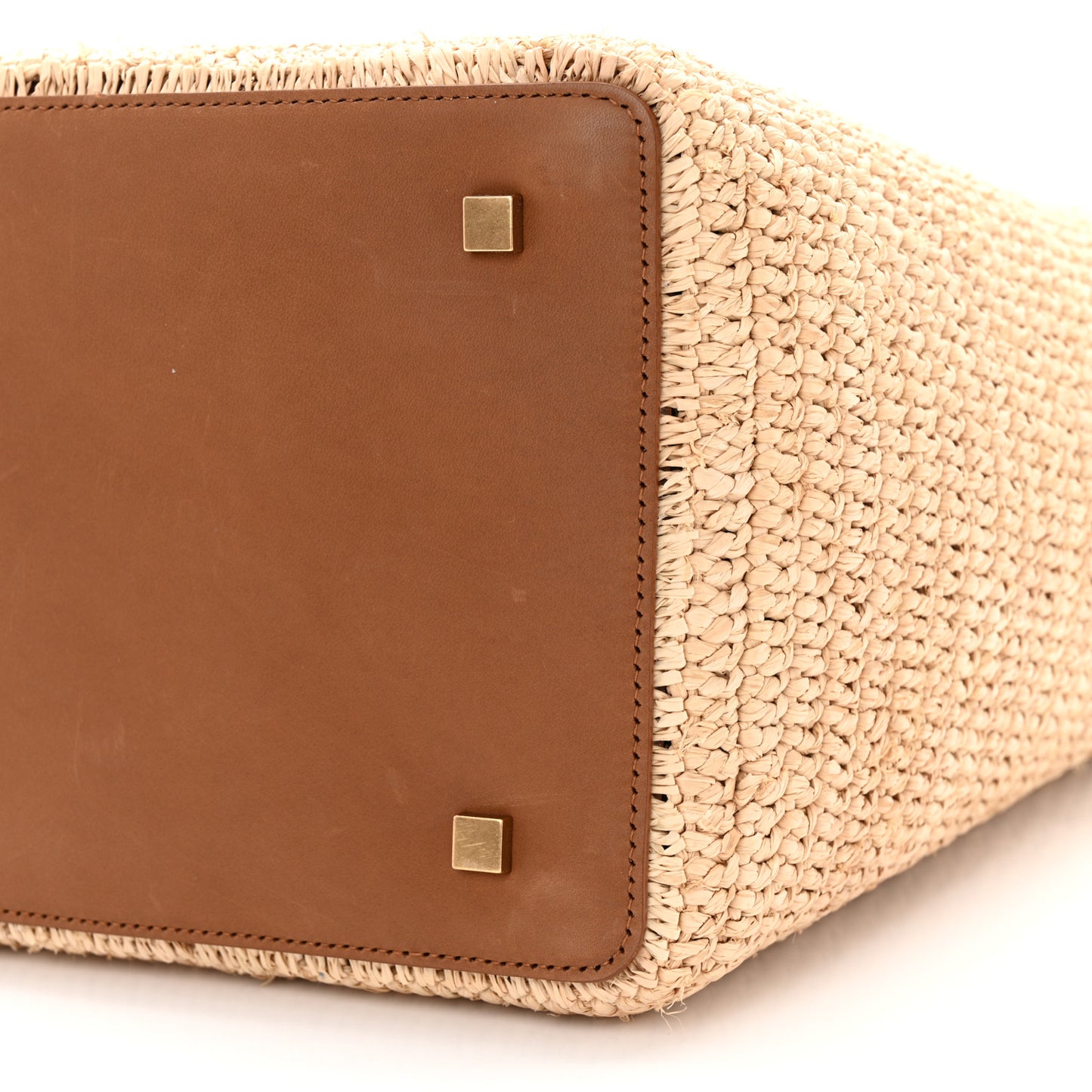 Raffia Vegetable Le 37 Bucket Bag Naturel Brick